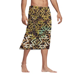 Vente en gros sur mesure jupe Hawaii pour hommes impression à la demande impression aztèque plage Lavalava sarongs sublimation région Asie-pacifique paréos - Product Image 6