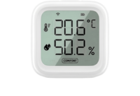 Sensor Suhu dan Kelembapan Cerdas Layar LCD Bahan PVC Pemasangan Mudah Pemanas Listrik Kontrol Aplikasi Android 24 Jam Hotel