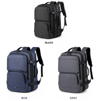 Mochila de Negocios Oxford Impermeable para Hombre con Logotipo Personalizado al por Mayor, Mochila Expandible con Puerto USB, Mochila de Viaje, Mochila para Portátil