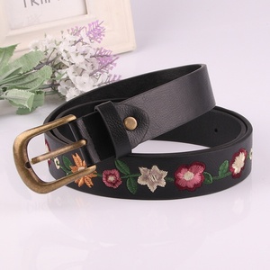 Nuova Cintura da Donna con Ricamo Floreale e Fibbia in Lega, Stile Vintage e Classico Cinese, Ideale per Abiti - Product Image 1