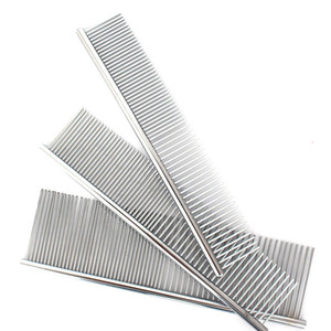 Professionale Portatile in Acciaio Inox Pet Pettine Semplice Argento Cucciolo Capelli <span class=keywords><strong>Spazzola</strong></span> <span class=keywords><strong>per</strong></span> Cane Gatto toelettatura Animali Accessorio - Product Image 5