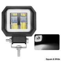 12V-80V étanche rond ange yeux LED lumière Portable projecteurs moto tout-terrain camion conduite voiture bateau travail lumière