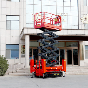 Elevador de tijera sobre orugas eléctrico duradero con batería de larga duración para un funcionamiento continuo - Product Image 2