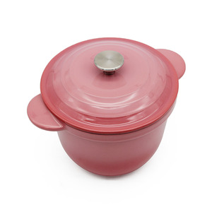 Olla de Hierro Fundido para Arroz Bright Houseware de 2.0L, Olla Holandesa de 18cm, Mini Juego de Utensilios de Cocina Esmaltados, Diseño Europeo, Olla para Sopa y Caldo a Gas - Product Image 3