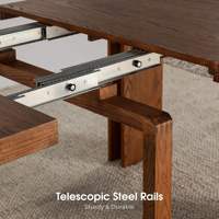 Ensemble Table à Manger Pliante en Bois Naturel de Luxe Sur Mesure, Meilleure Table de Bar avec Crédence Console pour Salle à Manger d'Hôtel