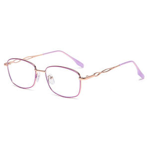 L001 Gafas de lectura clásicas para mujer, montura metálica, protección contra luz azul, antiradiación, estilo Retro de alta definición - Product Image 1