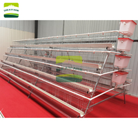 Nouvelle cage à poules automatique à 4 niveaux en forme de A, galvanisée à chaud, cage à batterie pour volailles, abreuvoirs à tétine, conception à 5 portes, haute résistance à la corrosion