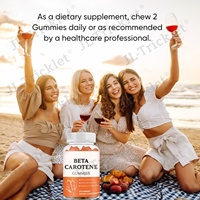 Julong OEM Bêta-carotène Lutéine Eye Care Gummies Extrait de carotte Gummy Supplément naturel Gummies de bronzage Bêta-carotène