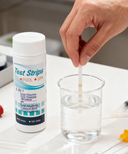 Produit en promotion : <span class=keywords><strong>Bandelettes</strong></span> de test multi-paramètres 6-en-1 pour <span class=keywords><strong>piscine</strong></span> d'eau salée, avec logo personnalisé, pour <span class=keywords><strong>piscine</strong></span> hors-sol - Product Image 4