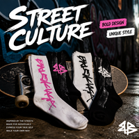 Chaussettes tendance streetwear graffiti pour femmes, mi-mollet, imprimées lettres, style délavé, pour couples, vente en gros