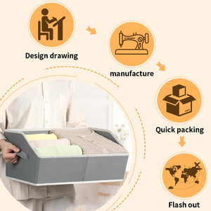 2025 hộp lưu trữ hình thang vải không dệt có thể gập lại mới cho đồ chơi để bàn, sách, ngăn kéo và hộp tổ chức - Product Image 6