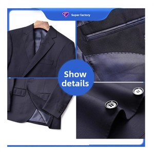 <span class=keywords><strong>Pantalon</strong></span> de <span class=keywords><strong>costume</strong></span> jacquard pour <span class=keywords><strong>homme</strong></span> en stock, 90 % laine, 10 % soie de mûrier, <span class=keywords><strong>bleu</strong></span> <span class=keywords><strong>marine</strong></span>, doublure semi-toile, fermeture simple boutonnage, imprimé - Product Image 4