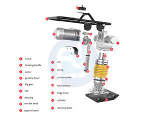 Nhà máy tùy chỉnh nhảy <span class=keywords><strong>Jack</strong></span> Giày tấm tamping rammer phụ tùng cho máy móc xây dựng - Product Image 6