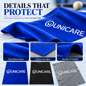 <span class=keywords><strong>Tapis</strong></span> de protection pour table de <span class=keywords><strong>billard</strong></span> UNICARE 66x36cm, tissu personnalisé avec logo bleu, <span class=keywords><strong>noir</strong></span>, gris - Product Image 6
