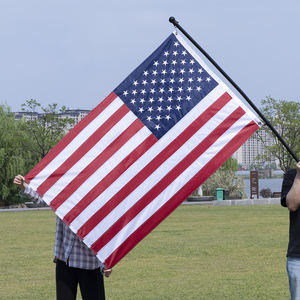 Drapeau <span class=keywords><strong>américain</strong></span> brodé en nylon haute densité 210D 90x150 cm (3x5 pieds) – Broderie USA - Product Image 1