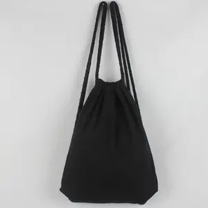 Zaino personalizzato palestra Yoga Sack Pack coulisse Draw Pull String Back Cloth Canvas Tote Bag con tasche interne nastro