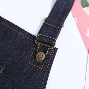 <span class=keywords><strong>Tablier</strong></span> professionnel en denim pour femmes, bbq côtelé pour Chef cuisinier, plusieurs poches, réglable, noir - Product Image 3