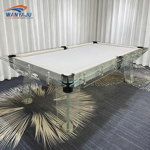 Tables <span class=keywords><strong>de</strong></span> billard et <span class=keywords><strong>de</strong></span> snooker en <span class=keywords><strong>verre</strong></span>, style populaire 2026, pour jeux d'intérieur, avec dalles en bois massif, transformables en table à manger, avec queues et jeu <span class=keywords><strong>de</strong></span> billes - Product Image 4