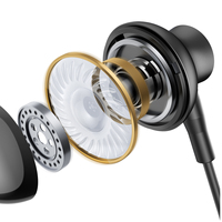Écouteurs filaires semi-intra-auriculaires en métal JOYROOM, écouteurs de type C