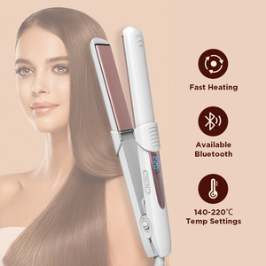 Nouveau fer à lisser/boucler 2-en-1 électrique 3D à plaques flottantes, cordon pivotant à 360°, affichage LED de la température, pour usage domestique - Product Image 4