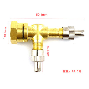 วาล์วทองแดงสามทาง Tpms 8v1 แบบขันเกลียว สำหรับทดสอบแรงดันและปรับแต่ง - Product Image 3