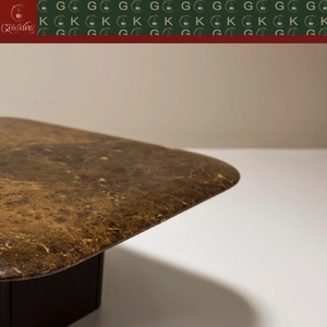 Mesa <span class=keywords><strong>de</strong></span> Centro GOLDKING Cuadrada <span class=keywords><strong>de</strong></span> Mármol Emperador Oscuro con Base <span class=keywords><strong>de</strong></span> Madera, Diseño Moderno para Sala <span class=keywords><strong>de</strong></span> Estar, Fabricación Personalizada OEM/ODM, Directo <span class=keywords><strong>de</strong></span> Fábrica - Product Image 6