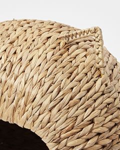 Wholesale Adorable Cat Shaped Water Hyacinth Pet Cave Woven Water Hyacinth Cat House Delightful Pet <b>Bed</b> for Your Little Cats - Product Image 5