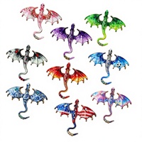 Broche Dragon Volant Multicolore en Alliage de Zinc Entièrement Écologique, 8 Styles d'Épingles en Émail, Fantaisie, Style Chinois Traditionnel, Style Sombre