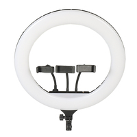 Anneau lumineux LED dimmable de 22 pouces pour maquillage, photographie, vidéo, studio en direct avec télécommande tactile
