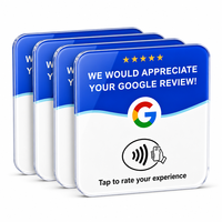 Autocollant NFC en acrylique pour avis clients – Idéal cliniques dentaires, salons de manucure et spas – Appuyez pour laisser un avis – Carte d'avis Google