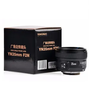 素敵なYongnuo YN 35mmF2Nレンズワイドエンジェルプライムレンズニコンレンズ用大口径固定オートフォーカスYN35MMカメラ用バッグ付き