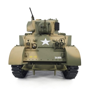 COOLBANK Modelo Nuevo Tanque RC a Escala 1/16 M5A1 Stuart Tanque Ligero con Acabado del Ejército Estadounidense 2.4Ghz Modelo Militar Inteligente Regalos para Aficionados a <span class=keywords><strong>la</strong></span> Modelismo DIY - Product Image 5