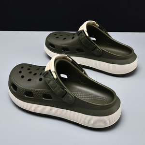 Sandalias Crocs para Hombre, de Verano, para Exteriores, con Suela Gruesa, que Aumentan la Altura, de EVA, Antideslizantes, Transpirables, sin Olor, para Playa, con Punta Cerrada - Product Image 4