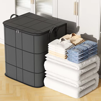 Organisateur de rangement en tissu pliable moderne et durable, scellable et lavable, idéal pour vêtements, couettes, sac anti-poussière, chambre et armoire