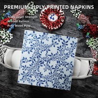 Serviettes jetables imprimées 3 plis de haute qualité, personnalisées pour la décoration de fêtes, cocktails et événements, vente en gros pour animaux de compagnie
