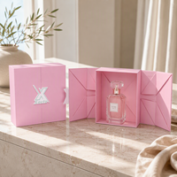 Boîte à parfum pliable à double porte magnétique, boîte cadeau personnalisée en papier spécial, boîtes rigides à clapet pour la vente en gros de marques