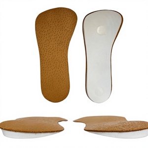 Pedag Correct Plus |   Oversupinators allemands faits à la main, de longueur 3/4, à talon compensé |   Orthèses en cuir tanné végétal et caoutchouc, 1 paire - Product Image 3