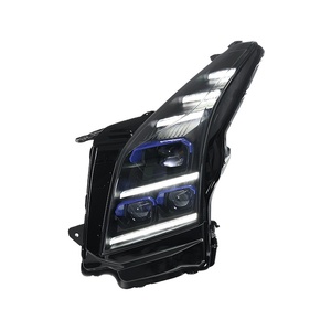 Pour 2014-2017 : Kit de modification de phares avec cadre bleu, feux de jour LED à lentille dynamique 12V - Product Image 1