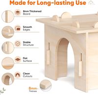Grande maison multifonctionnelle en bois massif pour cochon d'Inde, abri en bois pour cochon d'Inde, maison pour lapin
