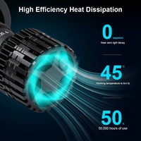 Phare LED H4 12V 6000K de haute qualité pour voitures Y5 avec lentille à double réflecteur et ampoules 50W