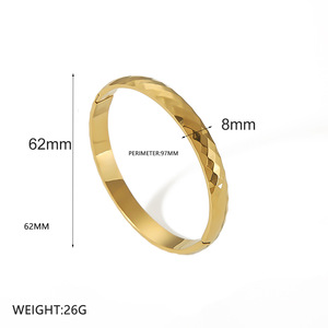 สร้อยข้อมือเหล็กไทเทเนียมชุบทองรูปทรงเรขาคณิตสำหรับผู้หญิง TB7034เครื่องประดับของขวัญ - Product Image 4