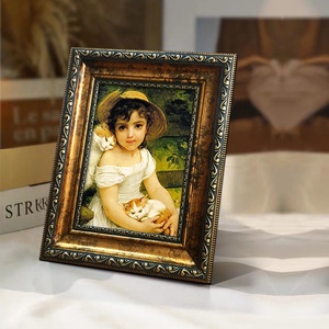 Gorgeous Baroque Table Top 8x10 Inch Custom Ornate Golden <strong>Antique</strong> <strong>Frame</strong> for Painting - Product Image 2