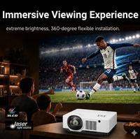 Proyector Láser de Tiro Corto de 6000 Lúmenes, Juego Deportivo Interactivo Inmersivo, Visualización de Golf, Holograma 3D, Proyección de 360 Grados
