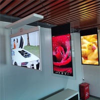 Écran suspendu Double face haute luminosité Signalisation LCD Magasin de détail Publicité Promotion Fenêtre Face à l'affichage