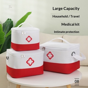 Trousse de premiers secours grande capacité, sac médical, boîte de rangement de médicaments domestique, trousse portable en tissu pour <span class=keywords><strong>médecins</strong></span> et activités de plein air - Product Image 3