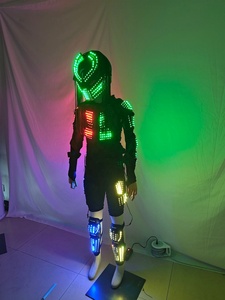 Dynamischer Leuchtroboter-Anzug - Blinkende RGB-Jacke & <span class=keywords><strong>Predator</strong></span>-Style Maske mit Fernbedienung für Rave, Abschlussball & <span class=keywords><strong>Cosplay</strong></span> - Product Image 6