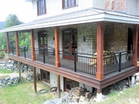 Rampe d'escalier moderne en aluminium et fer forgé pour terrasse, balcon et balustrade de maison