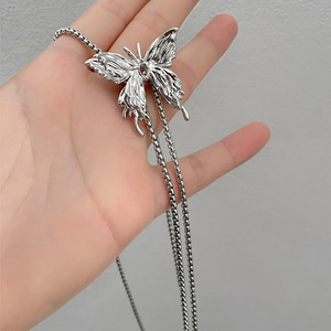 Colliers ras du cou papillon à pampilles é<span class=keywords><strong>l</strong></span>égants pour femmes et jeunes filles, bijoux fantaisie <span class=keywords><strong>l</strong></span>égers et extravagants en forme d'animal pour la clavicule - Product Image 5