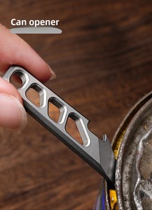 Titanium Legering Mini Koevoet Flesopener Sleutelhanger Industriële Multifunctionele Edc <span class=keywords><strong>Tool</strong></span> Voor Het Openen Van Pakketten Oem Aanpasbaar - Product Image 4