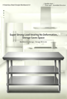 Table de travail en acier inoxydable personnalisable, station d'emballage pour cuisine commerciale, planche à découper